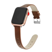 new women thin leather band for apple watch 38mm 40mm 41mm slim colorful wristband strap for iwatch se 7654321 bracelet