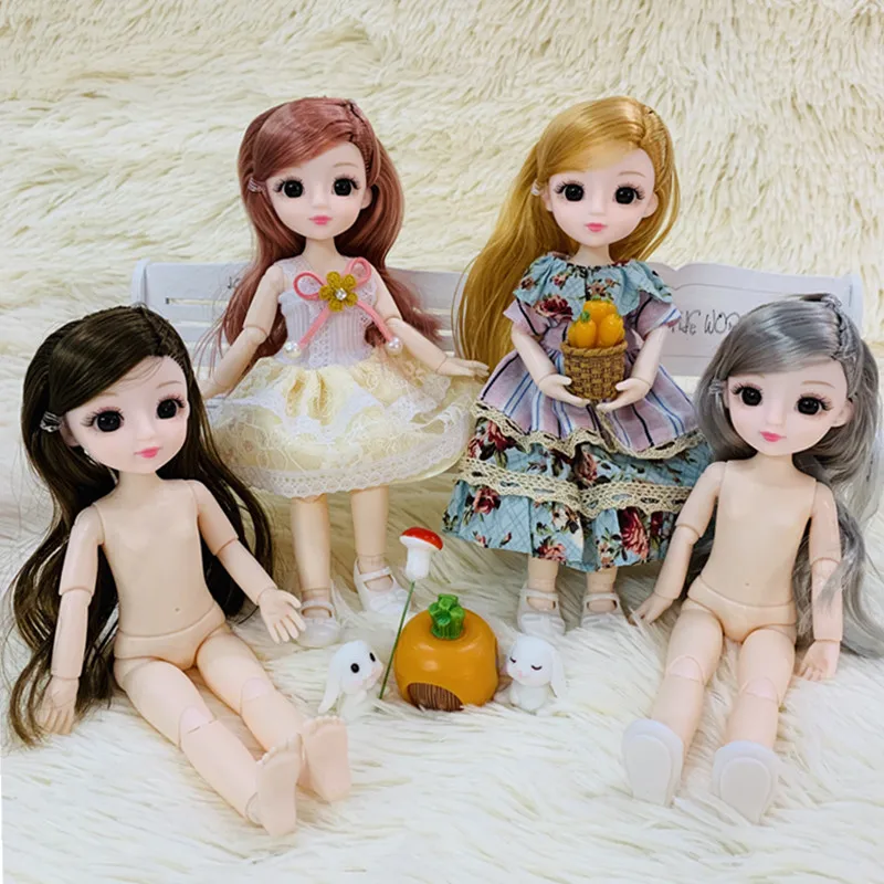 Кукла шарнирная 23 см 13 подвижных суставов без одежды с макияжными 3D карими