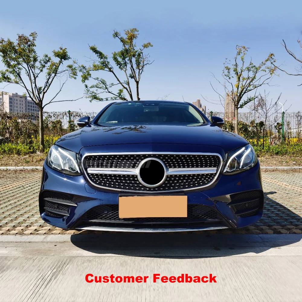 2015-2019 для merced W213 Алмазная решетка ABS черный с отверстием Камеры E-Class E200 E250 E300 E350 E400