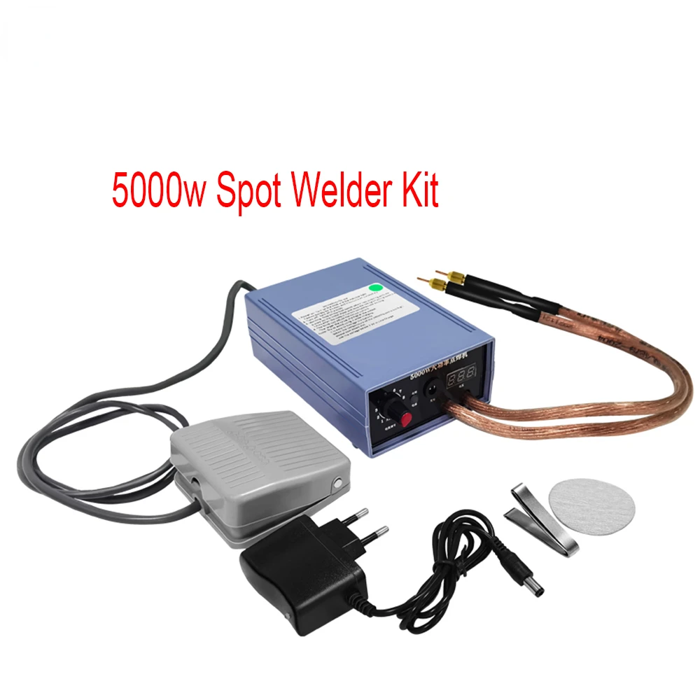 5000W Mini Spot Welder Machine DIY Kit 18650 Battery Pack Welding Tools Portable Spot Welding Machine Pen 0.15MM Nickel Strip