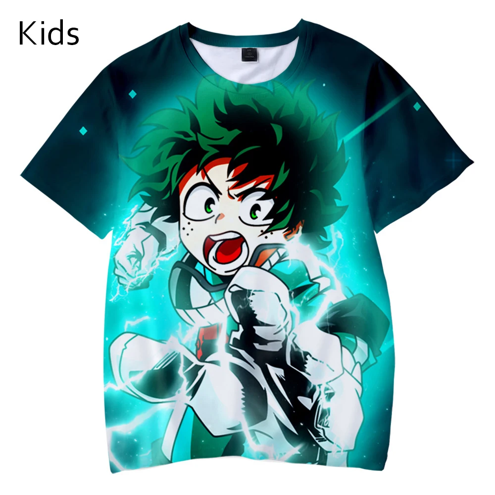 Новинка, популярная мужская футболка с надписью «Boku No Hero», «Моя геройская Академия», футболки с 3D принтом «All Might», Детская футболка для косплея, Новинка