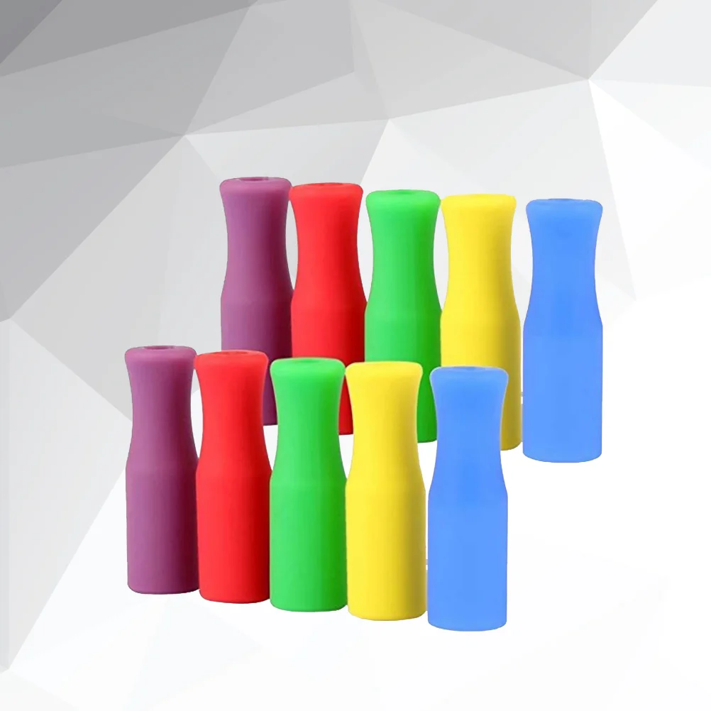 

25PCS Silicone Straw Tips Multicolored Food Grade Straws Tips Covers (Random Color)