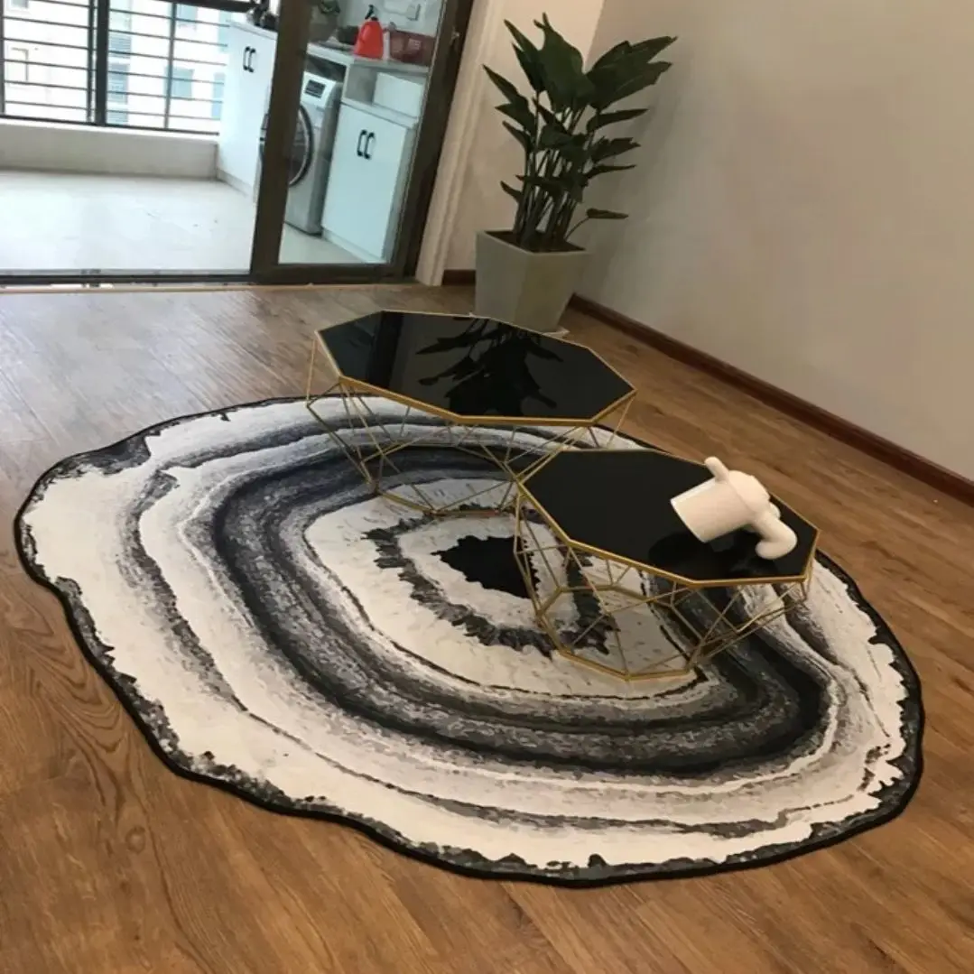 

Simple Nordic Round Carpet Modern Household Living Room Rugs Coffee Table Mat Bedroom Bedside Rugs Lovely Bedroom Decoration Rug