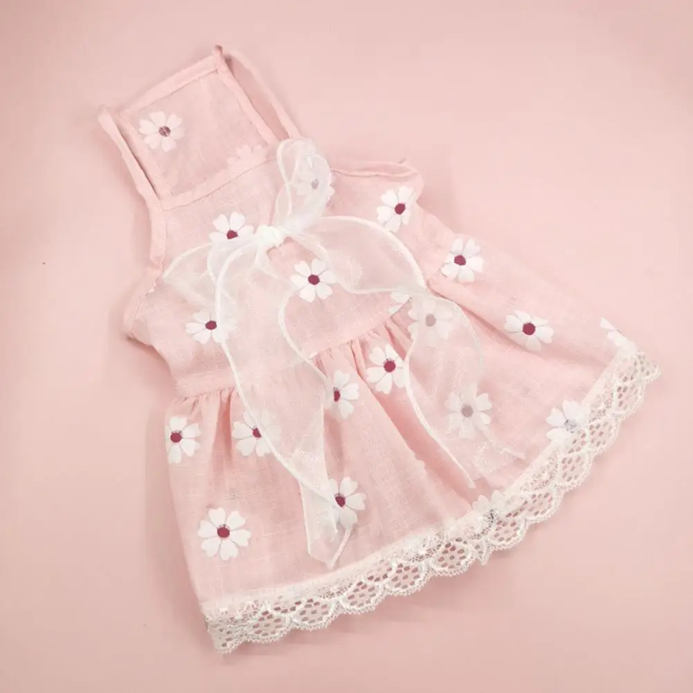 

Beautiful Elastic Waist Pet Dress Dog Summer Dress Soft Decorative