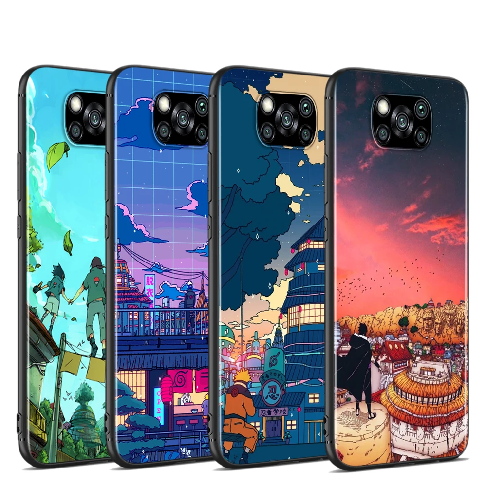 

Art Pixel Naruto For Xiaomi Poco M4 X3 F3 GT NFC M2 X2 F2 C3 M3 F1 Pro Play Mix 3 A3 A2 Lite Black Phone Cover