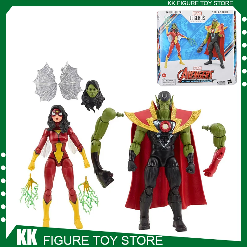 

Фигурки героев аниме Marvel Legends Skrull Queen & Super-Skrull Avengers 60-я годовщина Beyond Earth'S самая мощная экшн-фигурка в 2 упаковках
