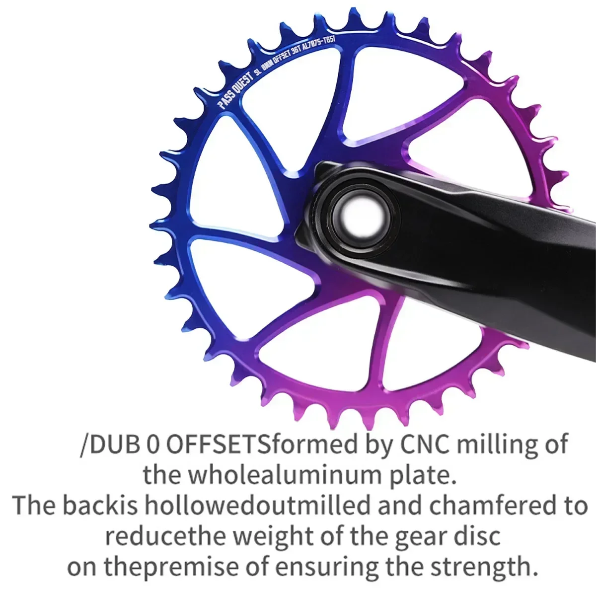 PASS QUEST Звездочка с прямым креплением круглая овальная узкими зубьями звездочка 30