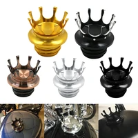 motorcycle crown style vented fuel gas tank cap right hand thread decorative oil cap for harley softail touring dyna sportster