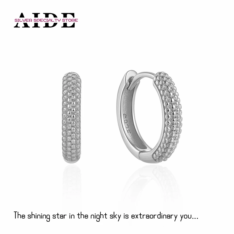 

AIDE S925 Sterling Silver 18k Gold Plating Metal Classic Hoop Earrings For Women Luxury Jewelry Huggie Ear Buckle Brincos Gifts