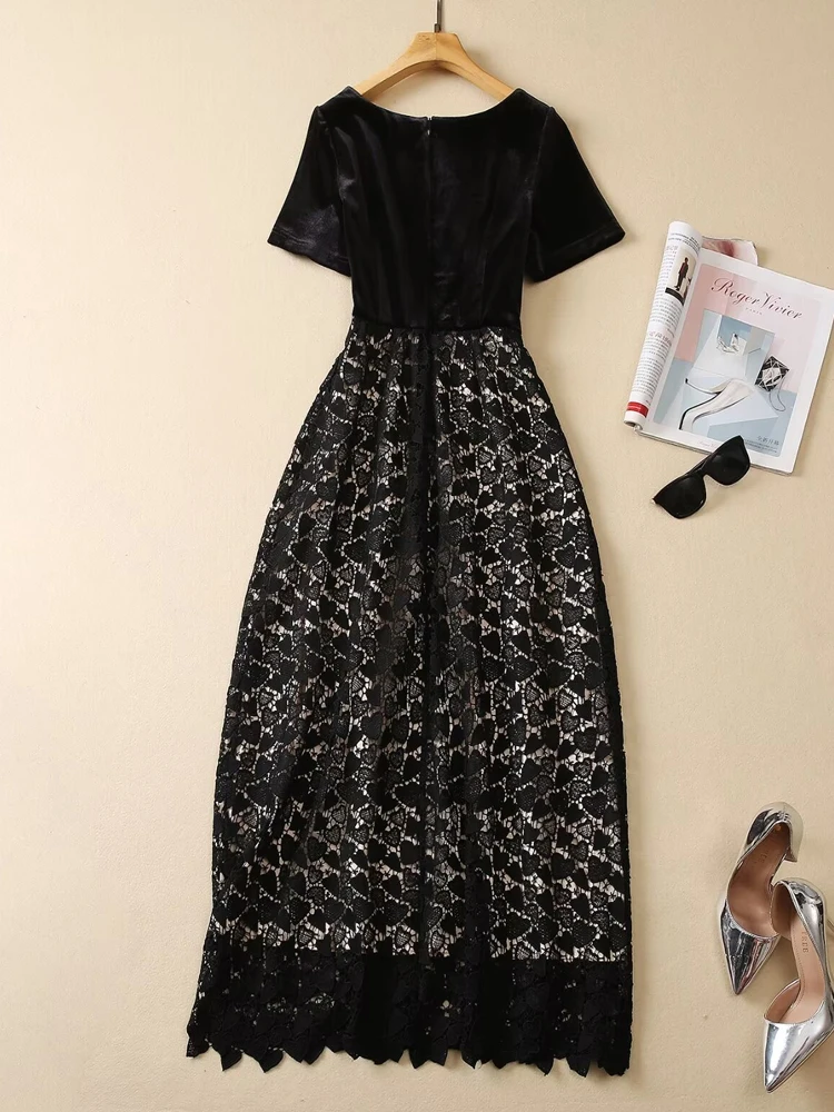 Женское бархатное платье средней длины SEQINYY летнее весеннее новое модное