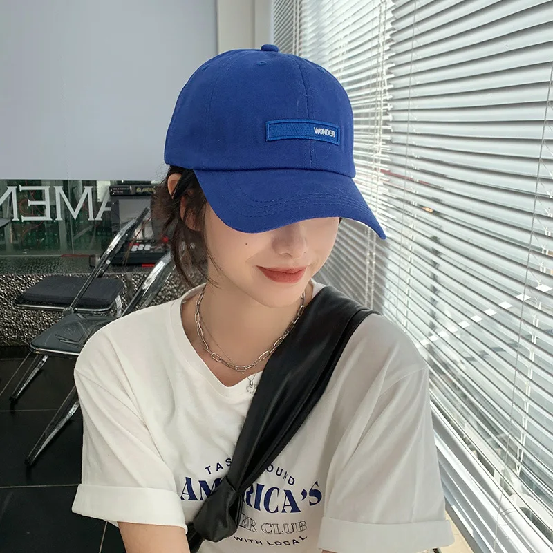 

Klein Blue Fashion Brand Korean Hat Women's Spring and Summer Embroidered Baseball Cap Female Street All-Match Couple Peaked Cap