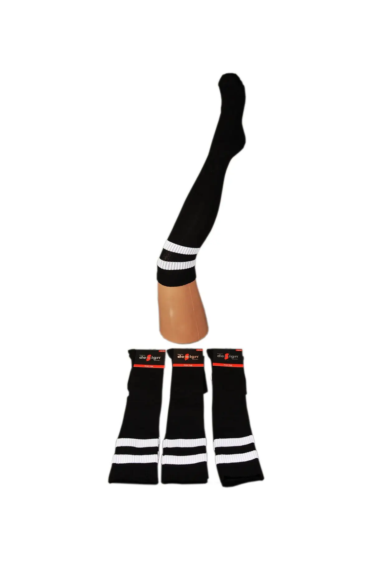 

Женские черные круглые женские носки до колена