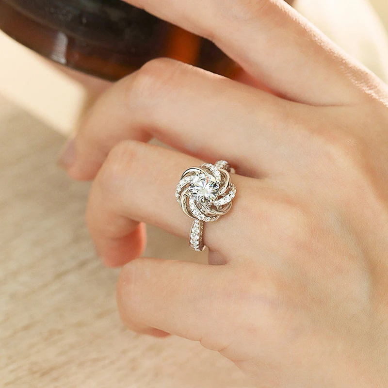 Huitan AAA белый кубический циркон в форме цветка свадебные аксессуары посеребренное