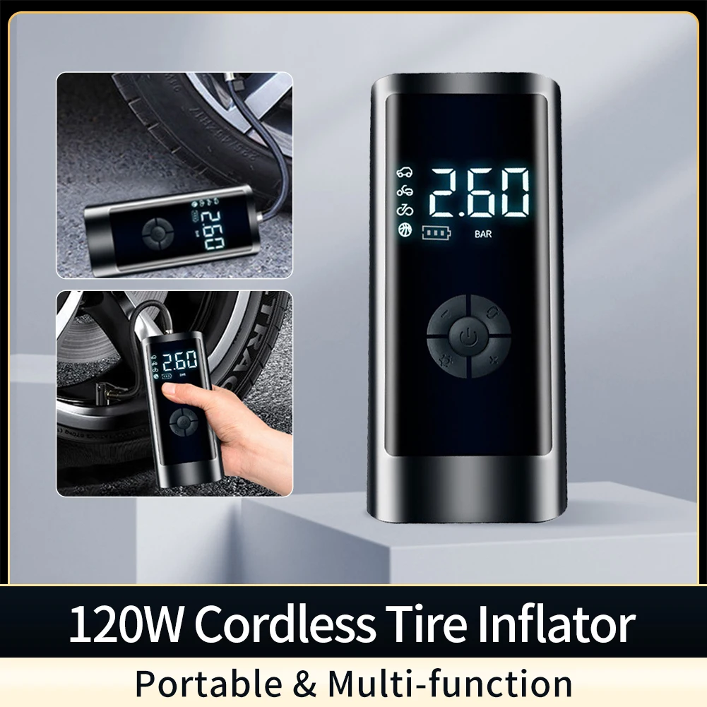 

Air Compressor 12v Car Air Pump Wireless Digital Inflatable Rechargeable Tire Pump Portable Tyre Inflator Auto Motorcycle Bike