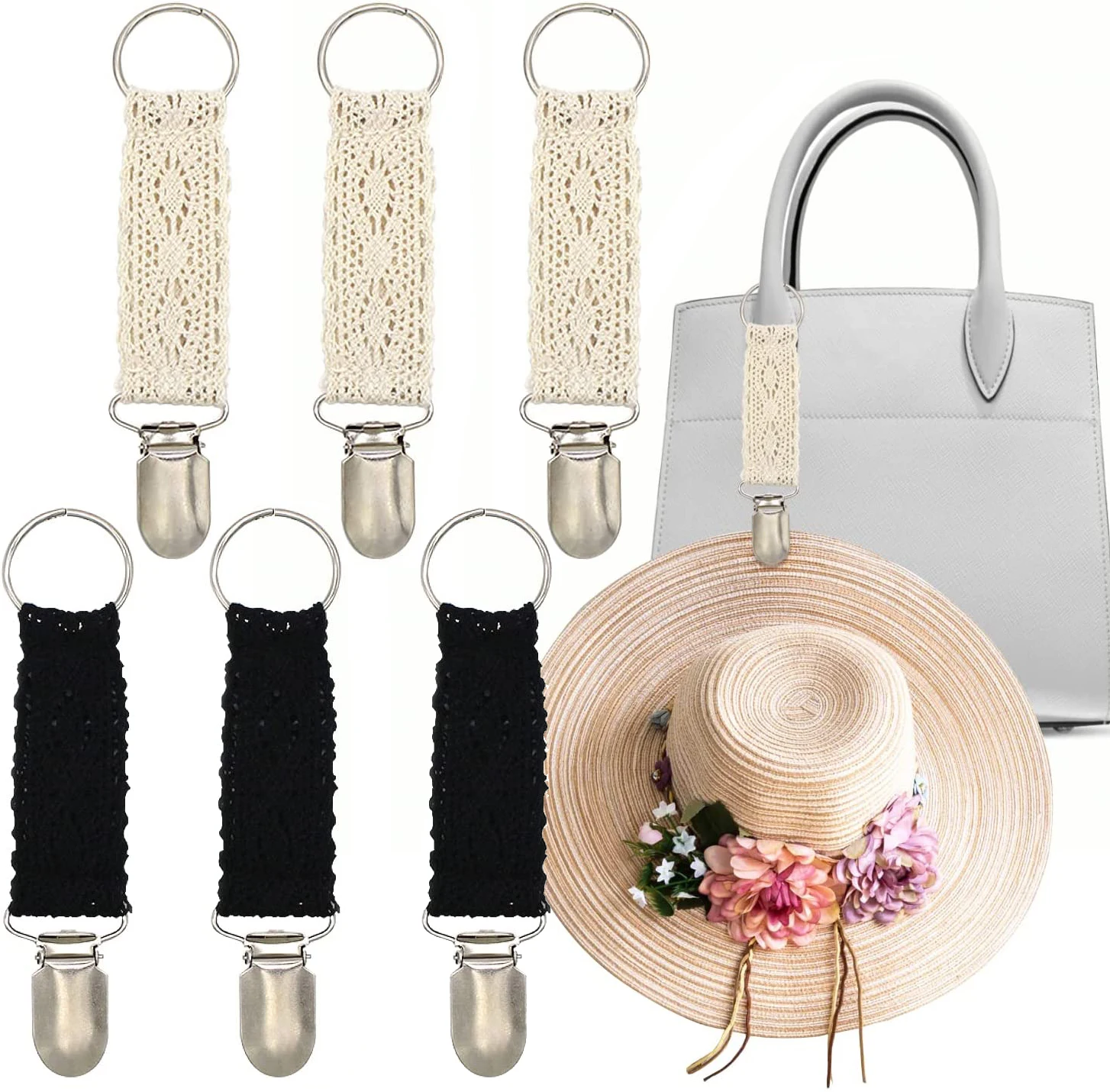 

Hat Clip for Handbag Multi-functional Clip Outdoor Travel Accessory Weave Design Trendy Fashion Charm Gift Duck Clips Clasps