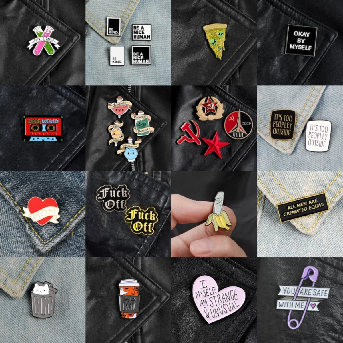 

Personality Creative Enamel Pin Lapel Badges Brooch Funny Fashion Jewelry