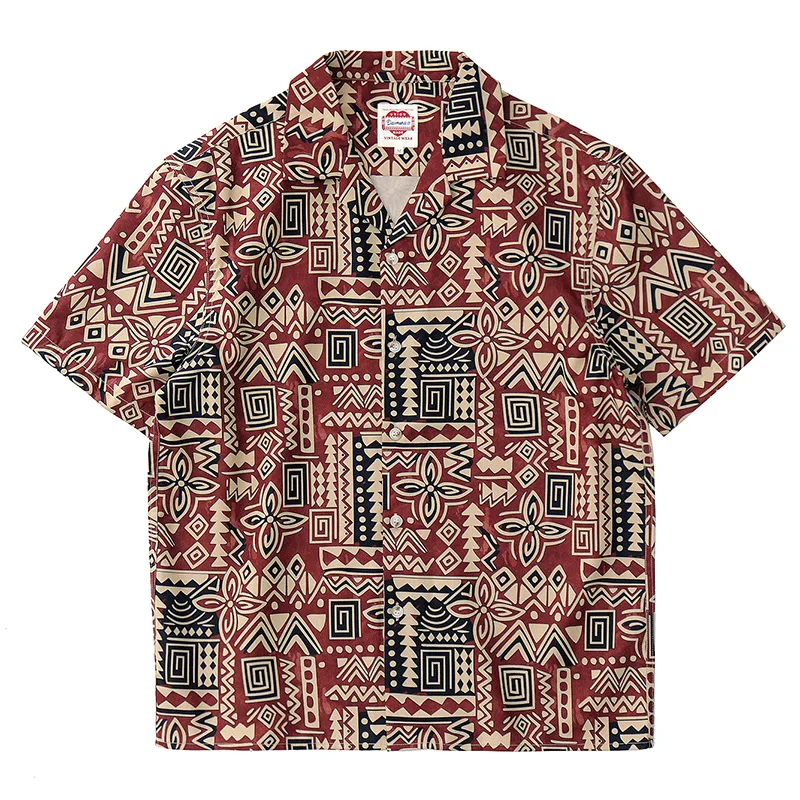 

Летняя новая модная пляжная гавайская рубашка для отдыха, мужская Свободная Повседневная Блузка с коротким рукавом и винтажным принтом, женская одежда