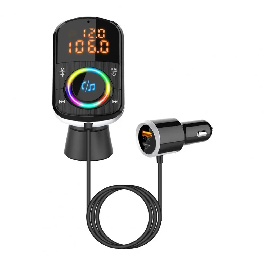 

Onever FM Transmitter Aux Modulator Bluetooth Handsfree Car Kit Car Audio MP3 Player with 3.1A Quick Charge Dual USB Car Charger