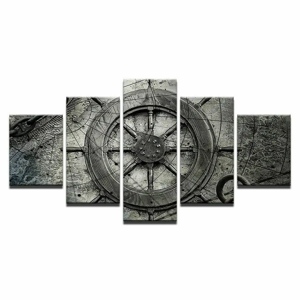 Навигационная картина с морским коллажем Картина на холсте искусство стену