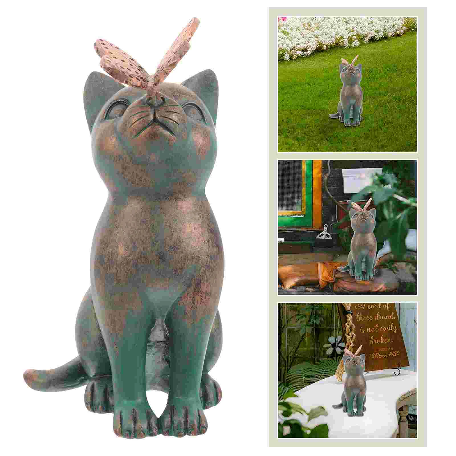 

Cat Figurine Mini Resin Figure Cat Party Decoration Animal Decor Resin Figure