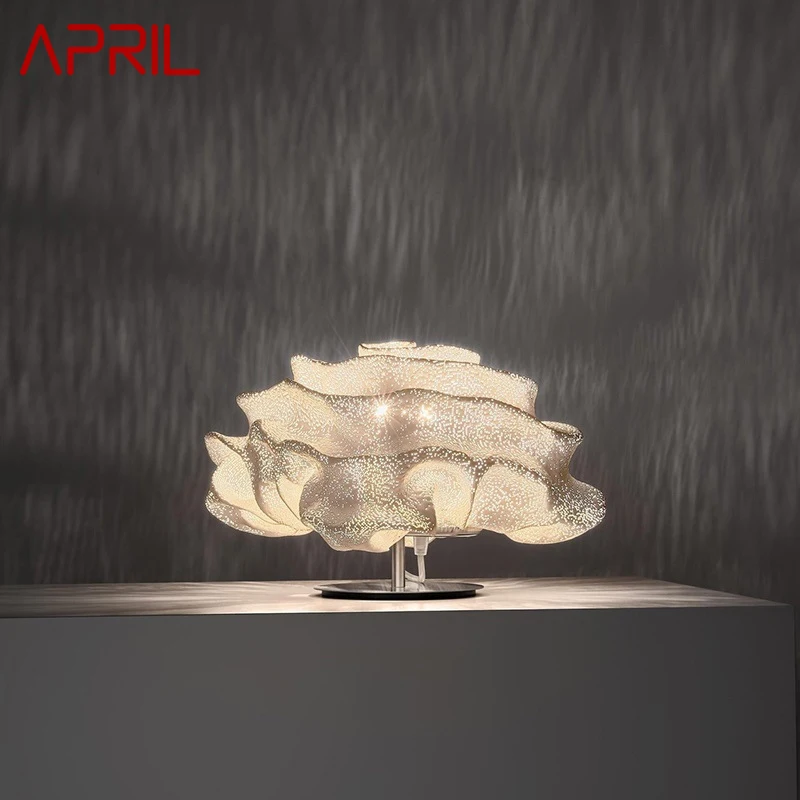 

APRIL Nordic Table Lamp Fashionable Modern Living Room Bedroom Creative Tulip Flowers LED Decoration Desk Light