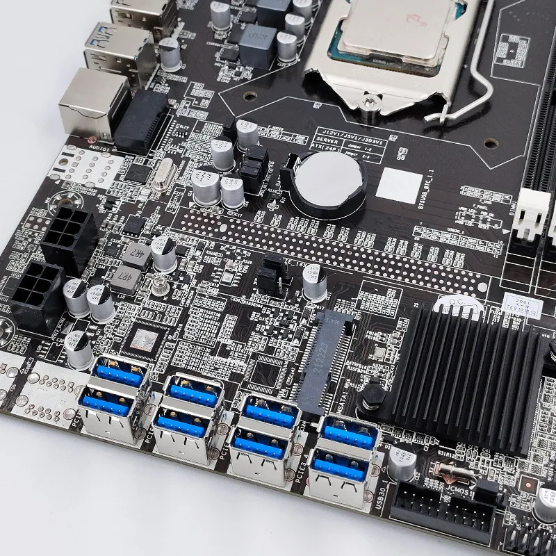 Набор материнской платы для майнинга BTC B75 VER15X 12-X PCI-E Райзер-карта 8 с USB 3 0 до 16X