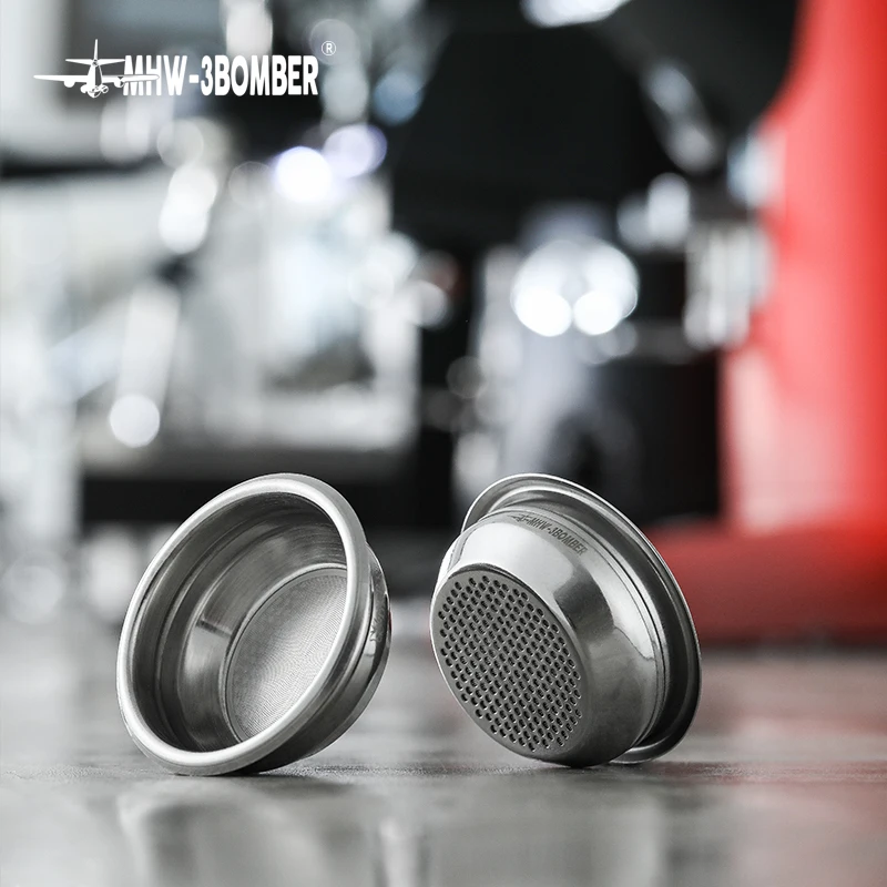 

MHW-3BOMBER BEP бабочка фильтр для кофе 58 мм двухслойная нержавеющая сталь портативная корзина кофемашина под давлением FB5589