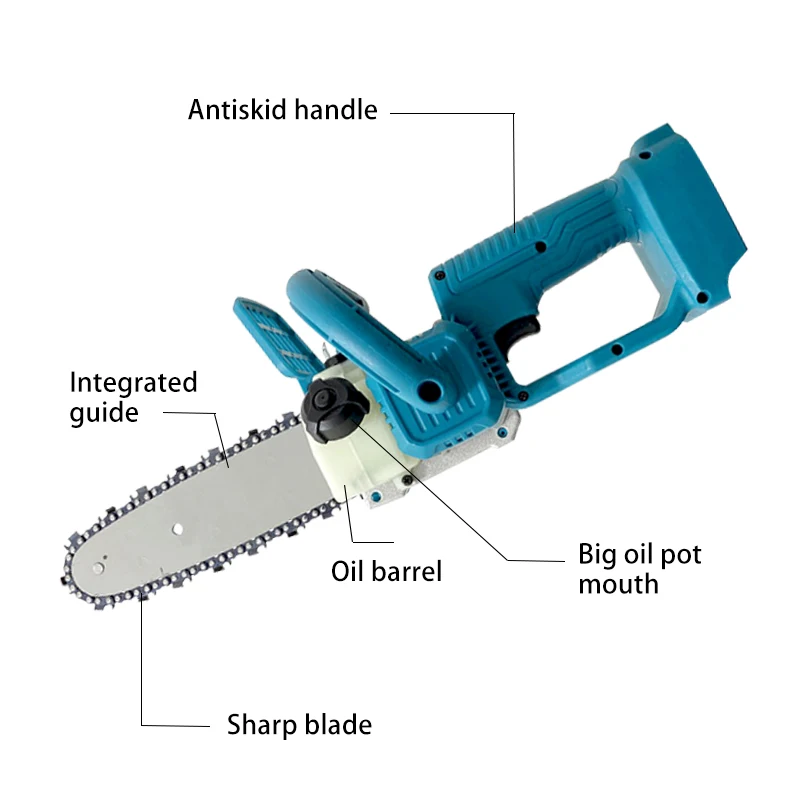 88V Mini 8-inch Handheld Electric Chain Saw 13000 mAh for Makita Battery Rechargeable Logging Household Tool | Инструменты