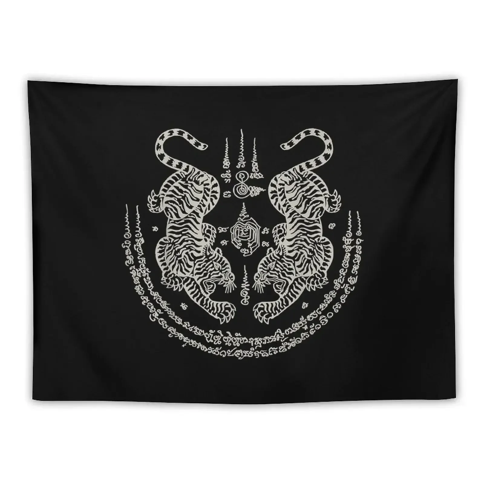 Сак Янтайская татуировка Твин Тигр Муай Волшебный Таиланд Подарочный гобелен