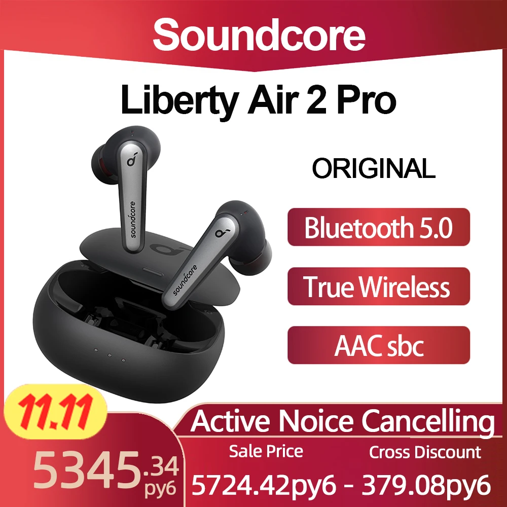 Kup Oryginalny Soundcore Liberty Air 2 Pro TWS Bluetooth 5.0 Touch Control Prawdziwe Bezprzewodowe Wkładki Douszne ANC Aktywne Słuchawki Z Redukcją Szumów Najtaniej Oryginalny Soundcore Liberty Air 2 Pro TWS Bluetooth 5.0 Touch Control Prawdziwe Bezprzewodowe Wkładki Douszne ANC Aktywne Słuchawki Z Redukcją Szumów