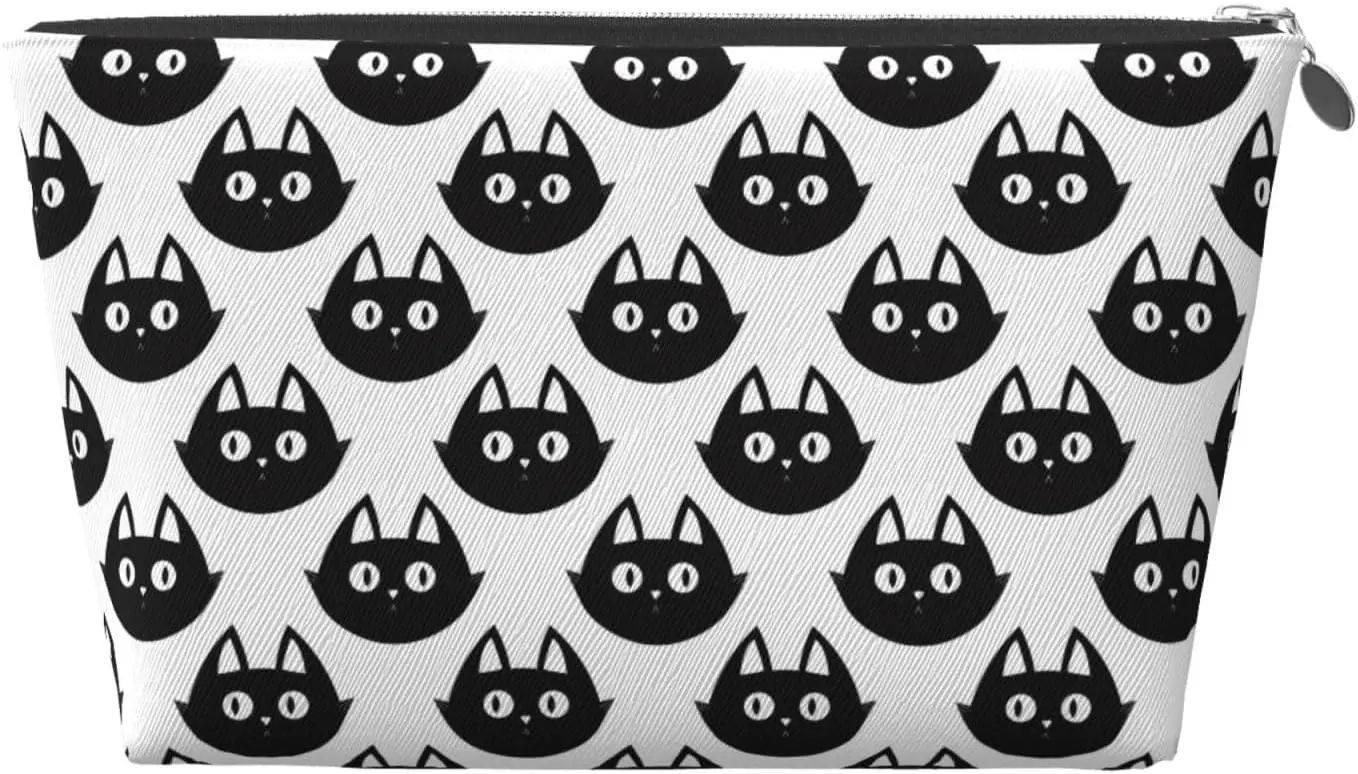 Женская косметичка Black Cats дорожный размер туалетные принадлежности кожаная