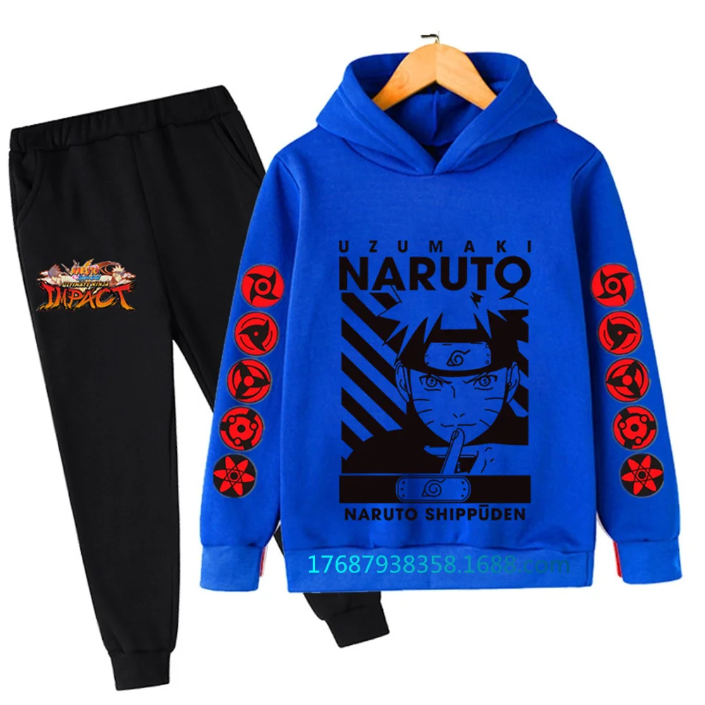 

Naruto hoodied Kids Clothes Girls Clothing 2 Pieces Sets For Boys Hoodies Top+Pants Children's Suit Tracksuit Sportwear