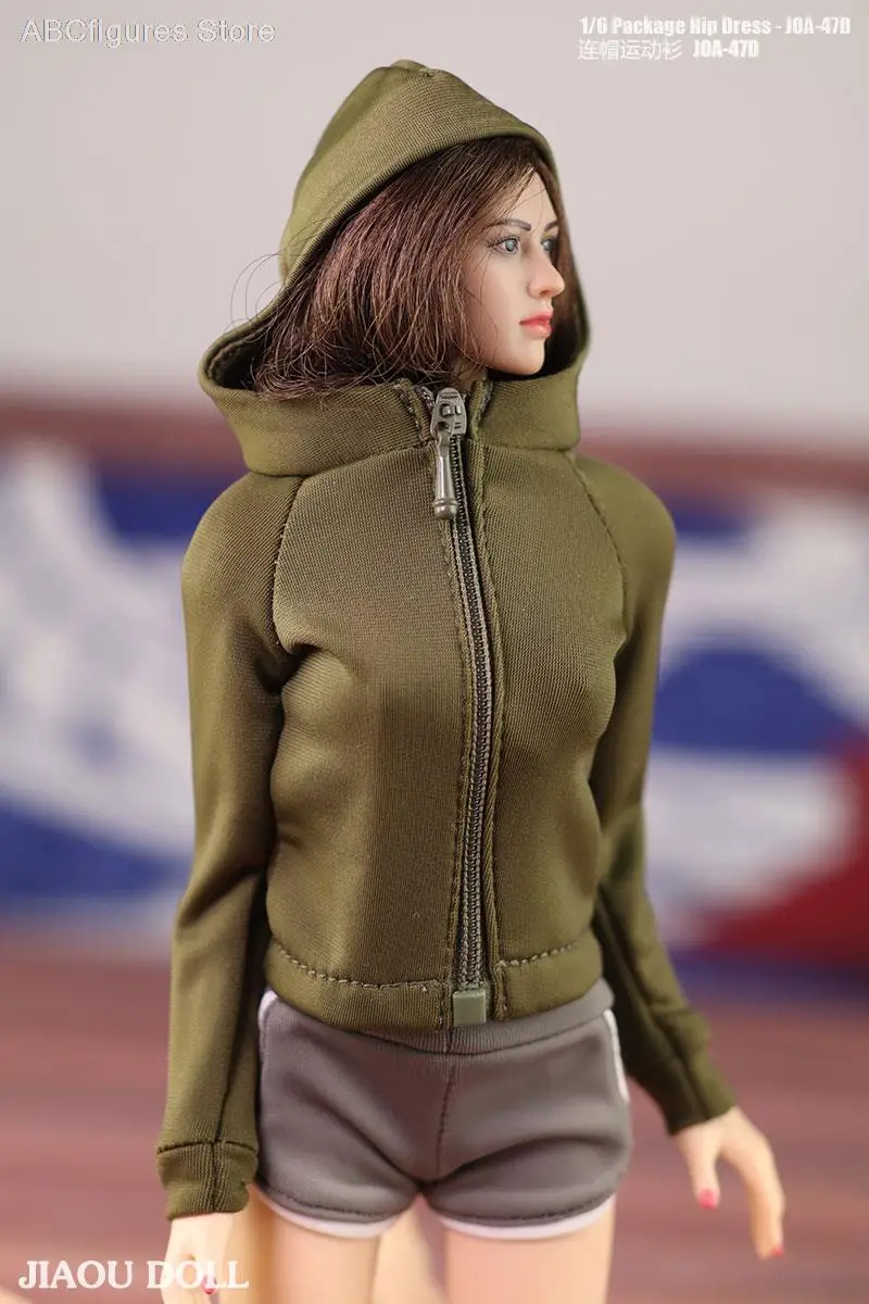 

1/6 Female Soldier Sports Slim Jacket Top Clothing Model JOA-47 Fit 12'' Action Figure