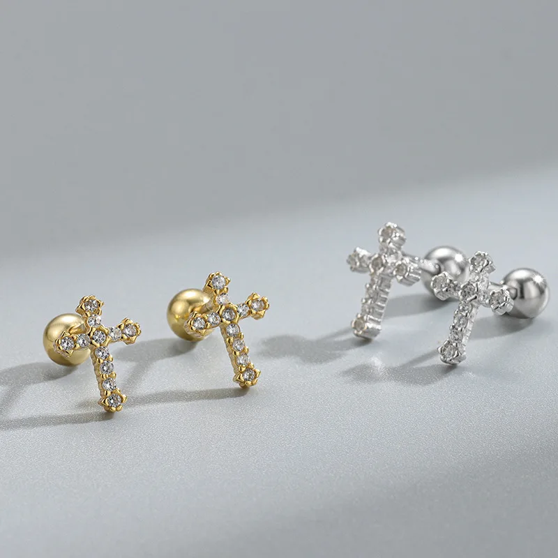 

WPB серьги из стерлингового серебра 925 пробы винты крестообразные шпильки высокоуглеродистые Бриллианты мужские и женские Роскошные Ювелир...