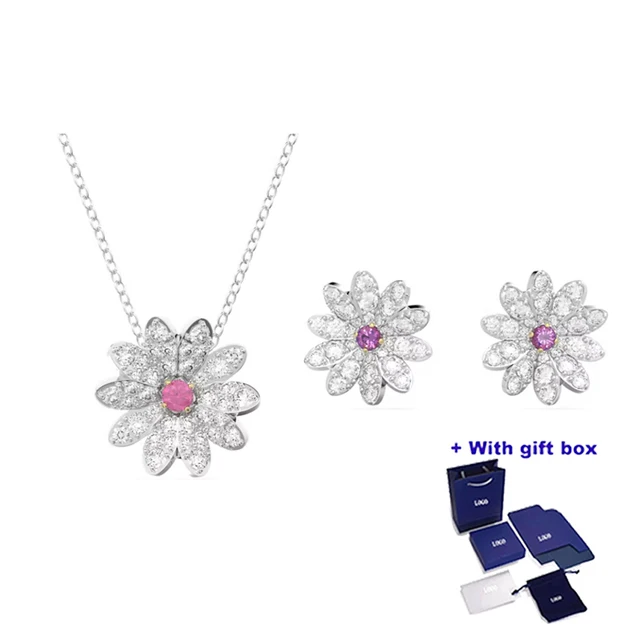 

SWA High Quality Promotion Women's Eternal Flower Silver Earring Set, Free Shipping for Holiday Gifts