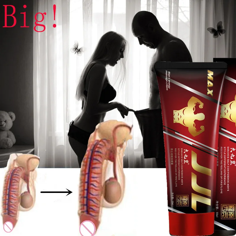 Увеличивающий крем для пениса "Большой Дик" с афродизиаком и лубрикантом для эрекции и увеличения толщины.