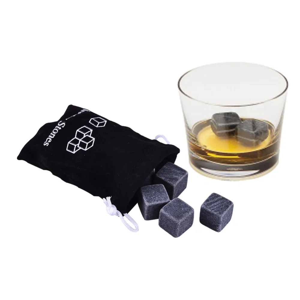 

Natural Granite Whiskey Stones Sipping Ice Cube Whisky Stone Wine Rocks Cooler Wedding Gift Favor Christmas Bar accessories