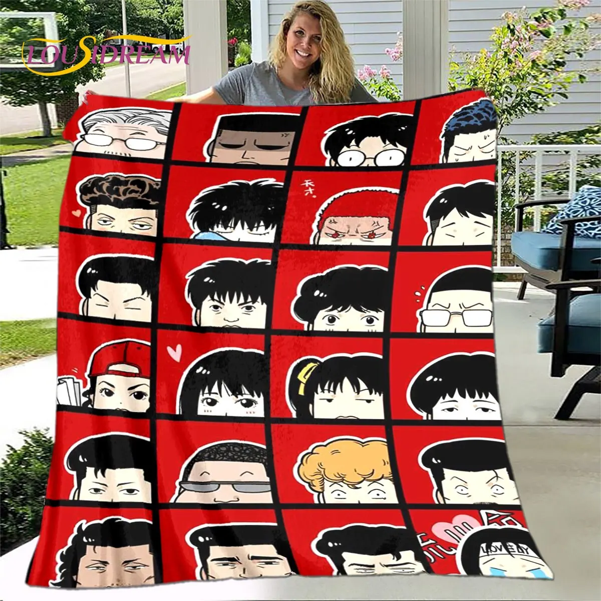 

Slam Dunk Anime Cartoon Soft Plush Blanket,Flannel Blanket Throw Blanket for Living Room Bedroom Bed Sofa Picnic Cover Bettdecke