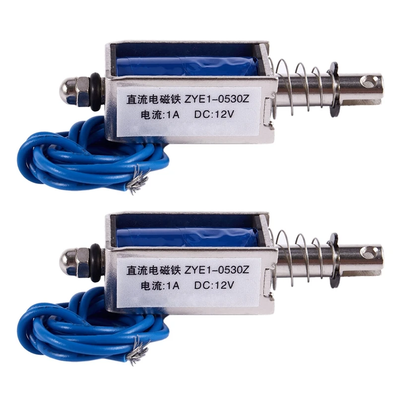 

2X DC 12V 1A 10Mm Push Pull Type открытая рама Электромагнитный Электромагнит