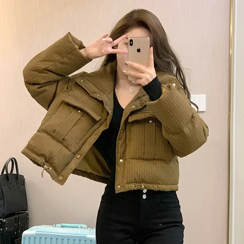 TFETTERS 2024 новое короткое пальто женское корейское свободное пальто-пуховик в стиле