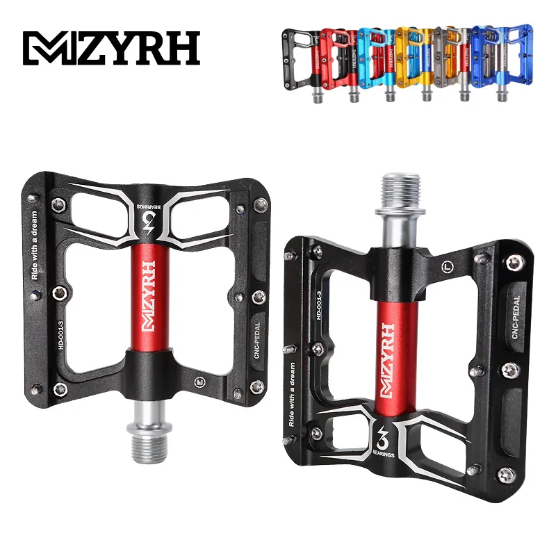 

MZYRH Bicycle Pedals Ultralight Aluminum 3 Sealed Bearings Road Bmx Mtb Bicycle Pedals Non-Slip Waterproof Bicycle Accessories