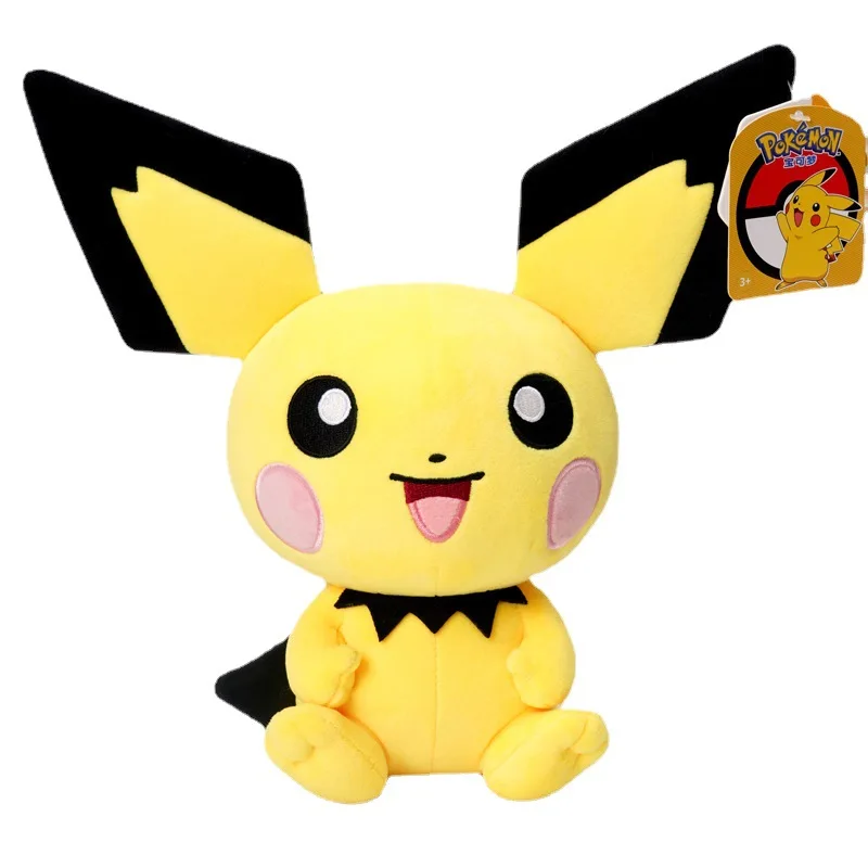 

Супер мягкие плюшевые спящие Симпатичные куклы Pokemon Pikachu Pichu со стразами, Аниме фигурки, мягкая модель, подвесные игрушки, детские рождественские подарки