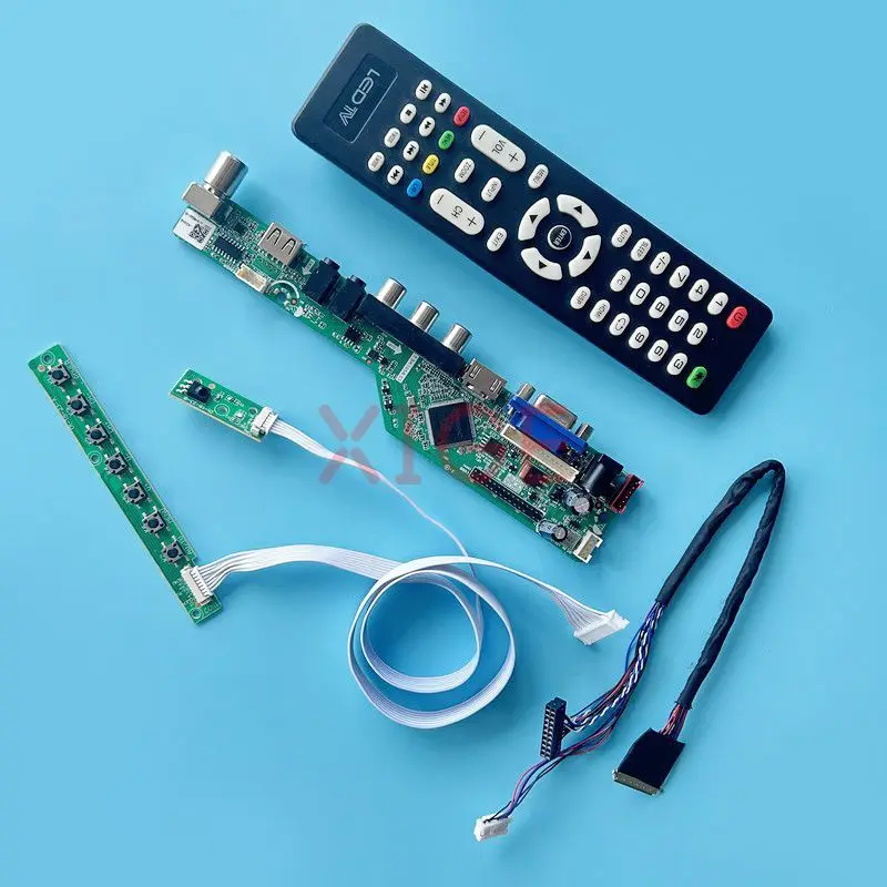 

LCD Driver Board Fit LTN156AT22 LTN156AT23 LTN156AT24 15.6" 40 Pin LVDS VGA+HDMI+AV+USB Laptop Screen Analog TV DIY Kit 1366*768