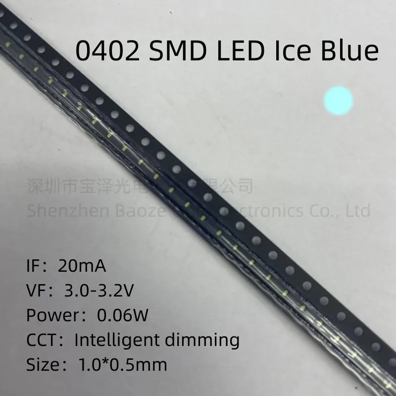 

0402 SMD LED Ice blue 1.0*0.5mm High brightness