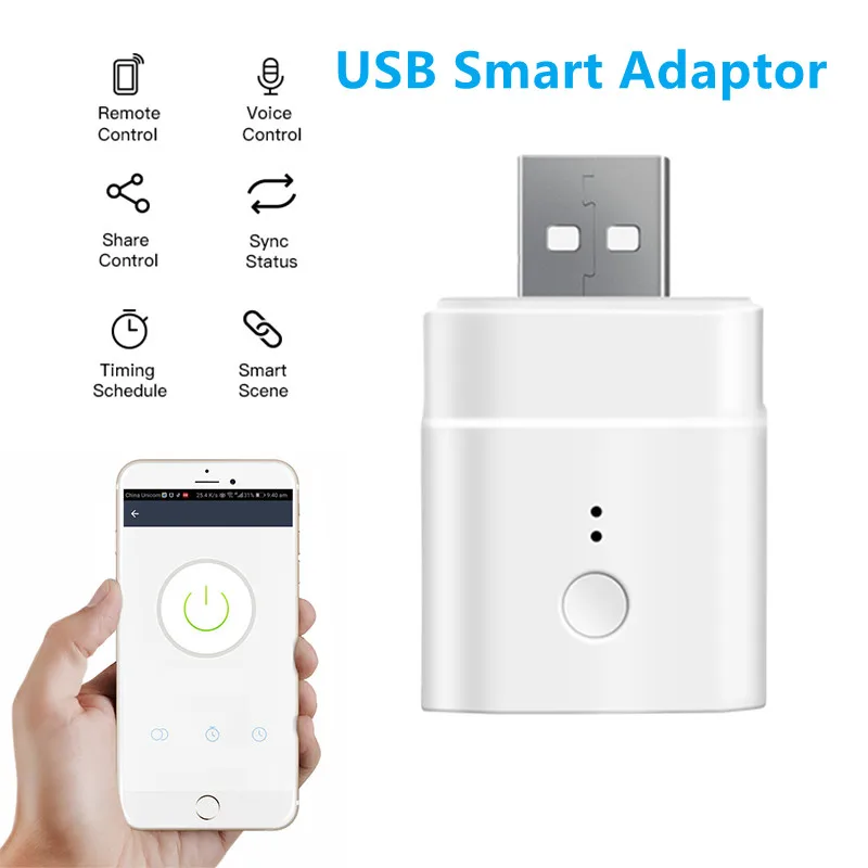 

Беспроводной умный USB-адаптер SONOFF Micro 5 В, Wi-Fi, USB-адаптер питания, переключатель для умного дома, автоматическая работа с eWeLink Alexa Google Home