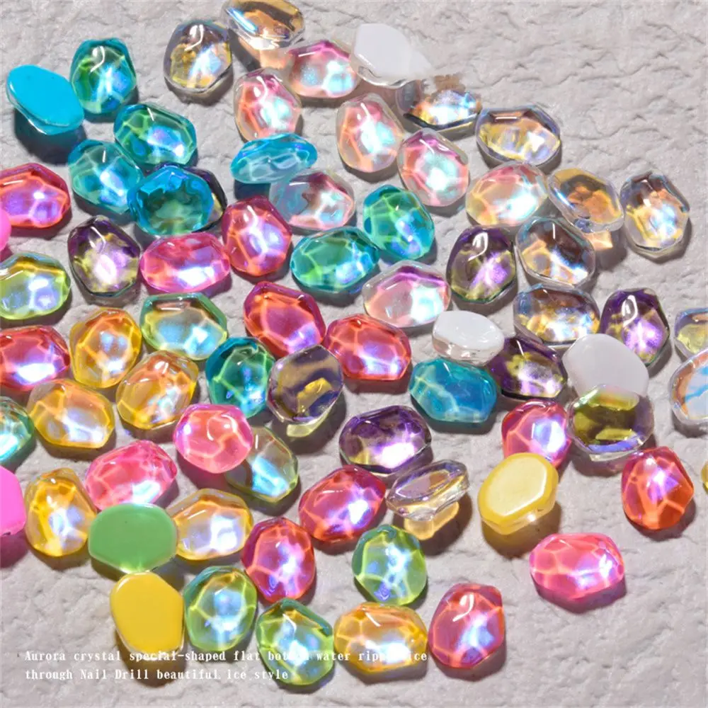 

5pcs Charms Manicure Aurora Shiny Crystal Ice Cube Nail Jewelry Nail Art Decoration Nail Rhinestones 3D