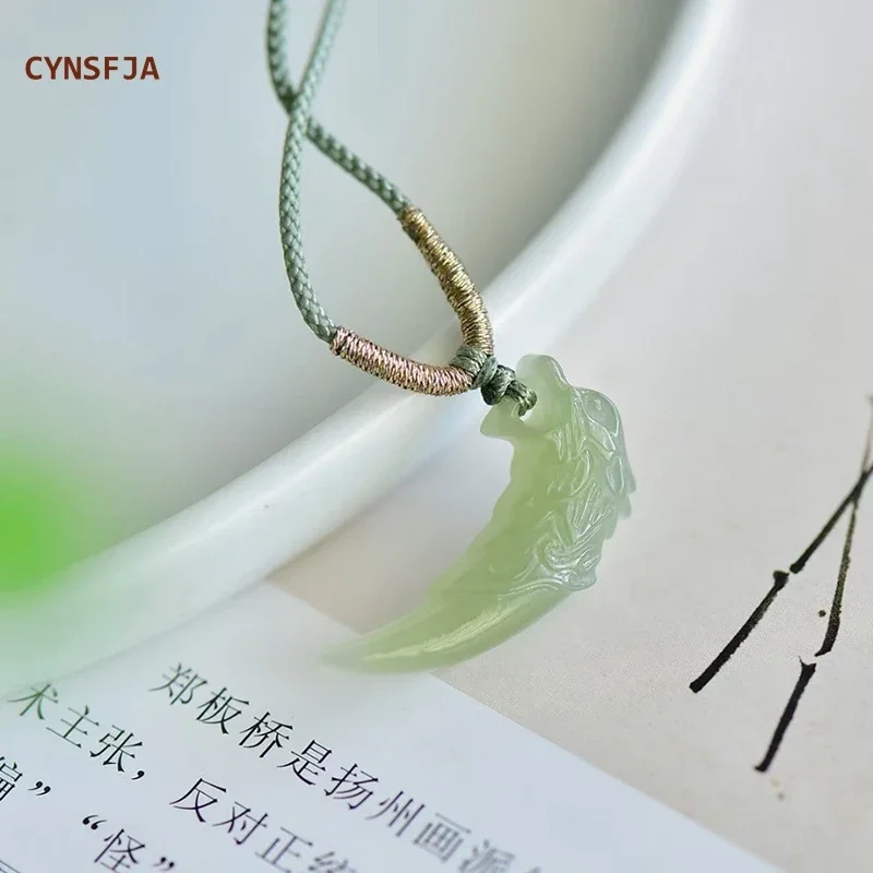 CYNSFJA новый настоящий сертифицированный натуральный нефрит Хэтянь унисекс