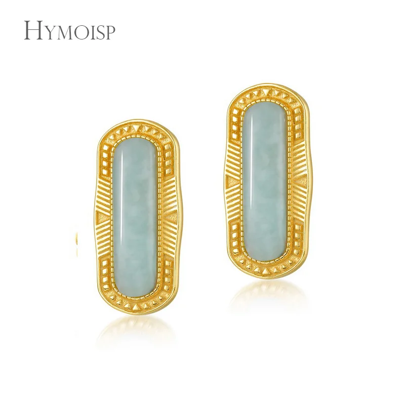 

Серьги-гвоздики женские из серебра 925 пробы с натуральным амазонитом