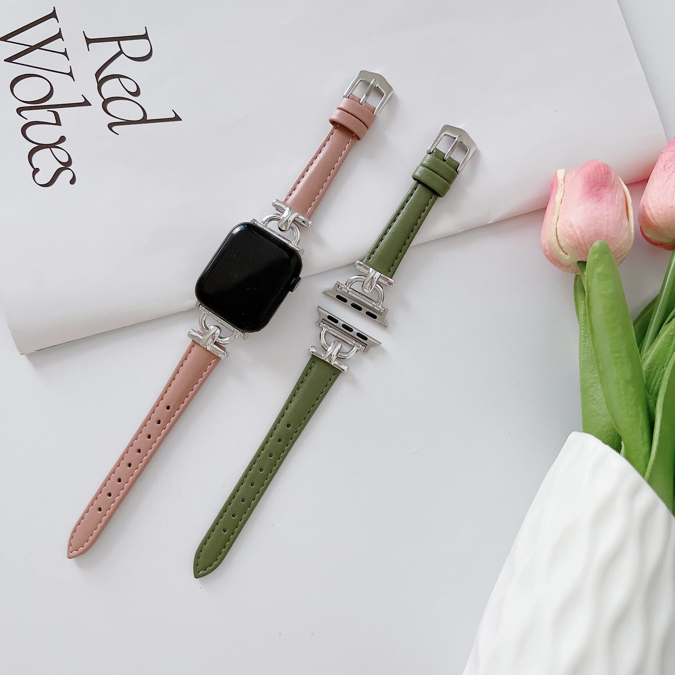 Leather strap for Apple watch band 44mm 40mm 45mm 41mm 38mm 42mm Single tour watchband bracelet iWatch series 5 4 3 6 se 7 band