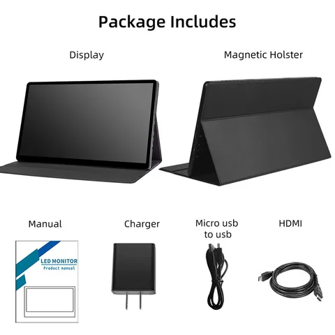 14-дюймовый 1080P HD портативный монитор, тонкий USB HDMI совместимый IPS экран, игровой ПК для ноутбука Switch XBOX Switch PS4 PS5